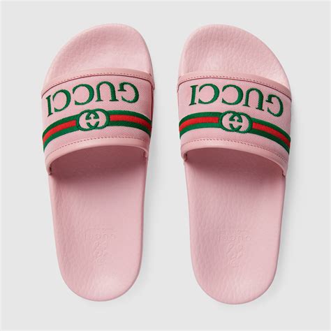 kids' pink gucci slides